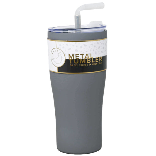 30oz CHARCOAL CHANDRA S.S DBL WALL WATER BOTTLE C/P 24