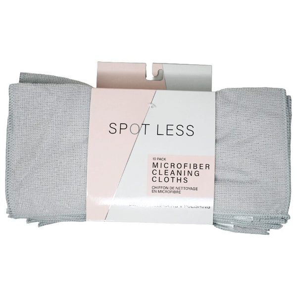 10pk LGry Microfiber Cloths C/P 48