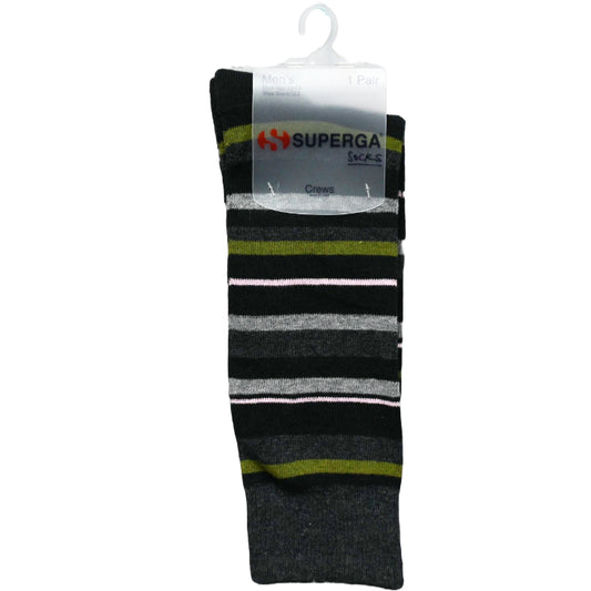 1pk MENS FASHION CREW SOCKS SIZE 10-13 C/P 60