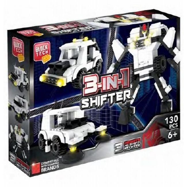 BLOCK TECH 3 IN 1 ROBOTS STREET SWEEPER PLAYSET C/P 12