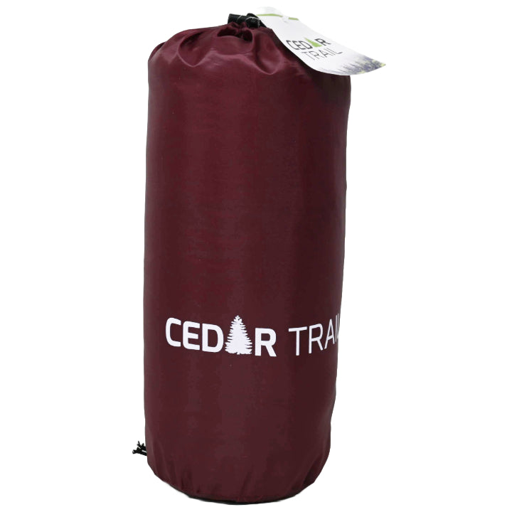 70"x30" Sleeping Bag Burgandy with Carrying Case CEDAR TRAIL C/P 10