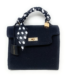 KENDALL+KYLIE BLACK PURSE WITH RIBBON C/P 36