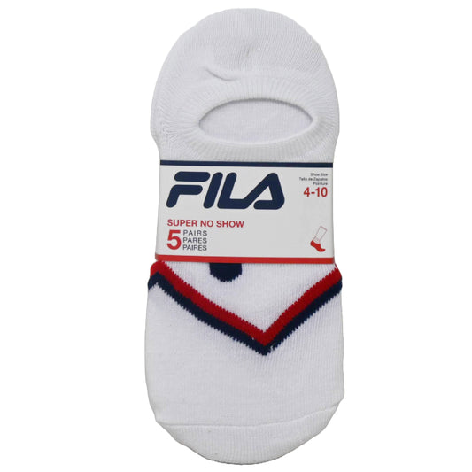 5pk FILA CHEVRON SUPER NS SOCKS SIZE 9-11 C/P 60