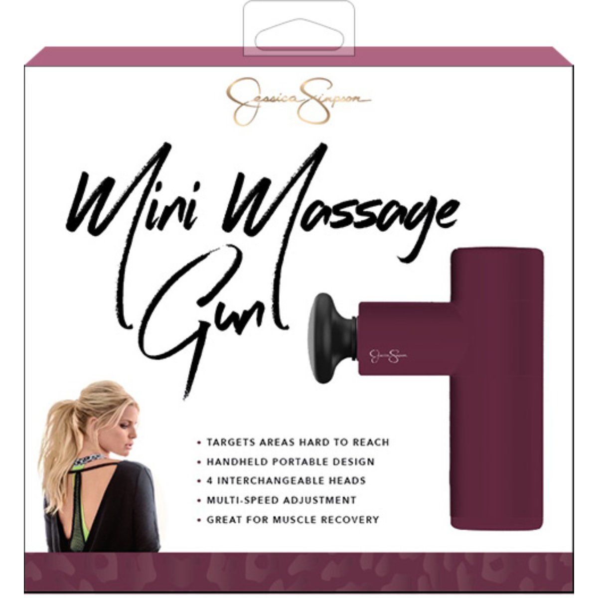 JESSICA SIMPSON MAGENTA MINI MASSAGE GUN C/P 6