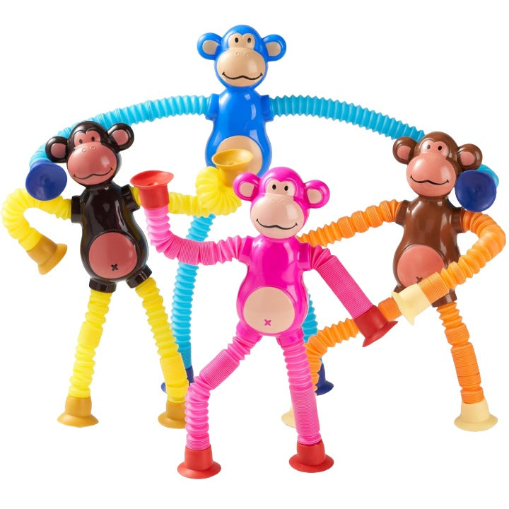 4pc Monkey Pop Tube Toys C/P 36