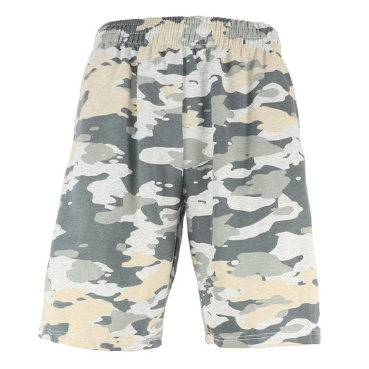 10" MEN GREY CAMO PRINTED INSEAM CVC SHORT C/P 60