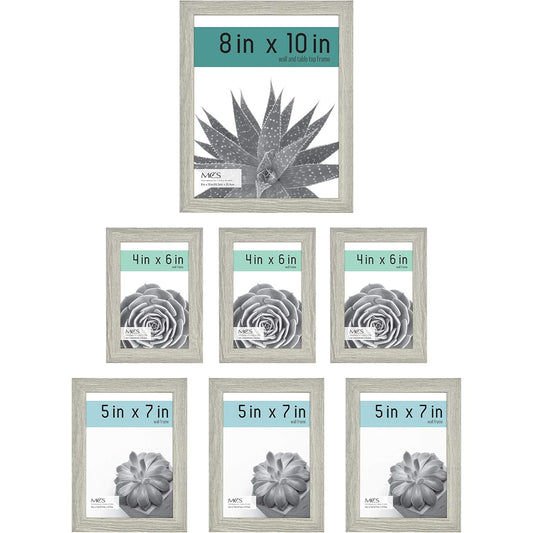 7pc FRAME GRAY Set GALLERY ESSENT WOODGRAIN C/P 1