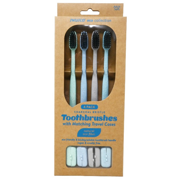 4pk Eco Toothbrushes C/P 72 Inner 12 Swissco