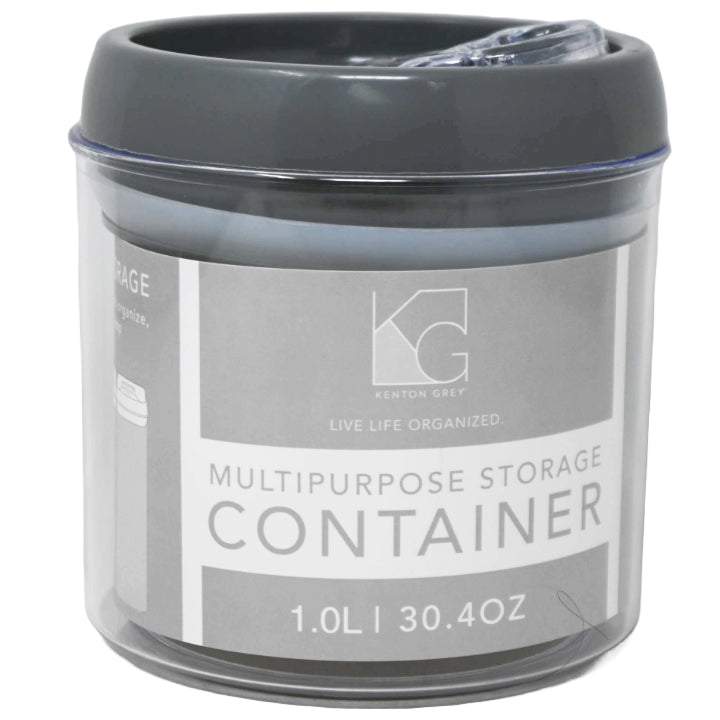 1.0L Grey Round Plastic Container C/P 60