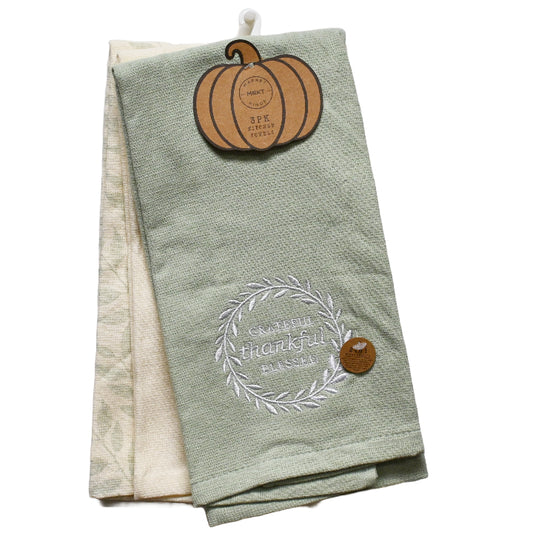 3pk AUTUMN KITCHEN TOWEL SET C/P 24