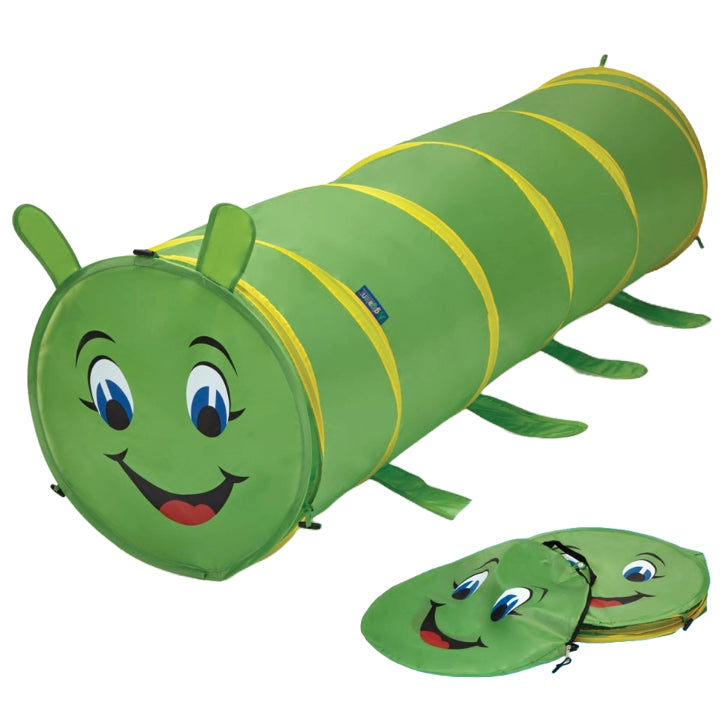 *OUTSIDE OF CA* Pop Up 6 Feet long Caterpillar Play Tunnel Green Fred C/P 16