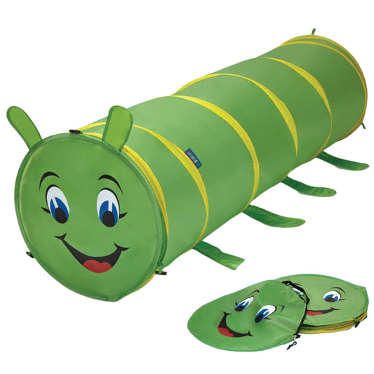 *OUTSIDE OF CA* Pop Up 6 Feet long Caterpillar Play Tunnel Green Fred C/P 16