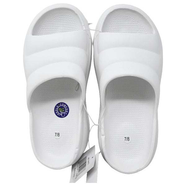 *OUTSIDE OF CA* WHITE WOMEN CLOUD SLIDE SANDAL 3-ASST SIZE C/P 12