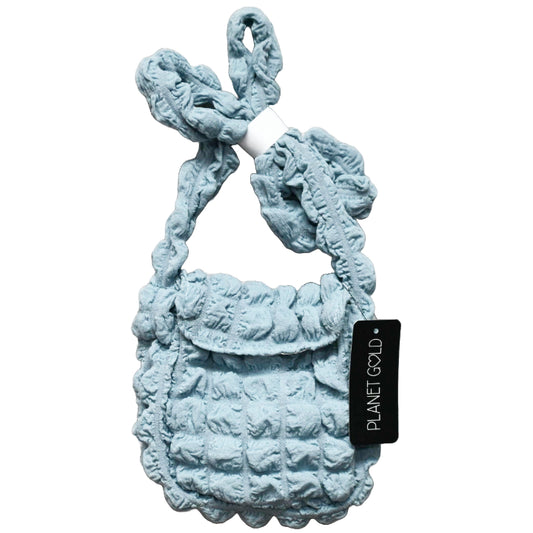 BLUE QUILTED CROSS BODY HANDBAG C/P 12