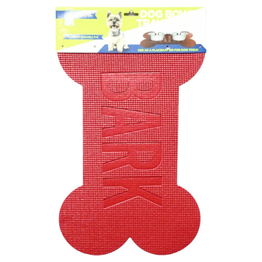 DOG FEEDING MAT 24X16" PRINT RED C/P 48