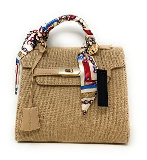 KENDALL+KYLIE BEIGE PURSE WITH RIBBON C/P 36