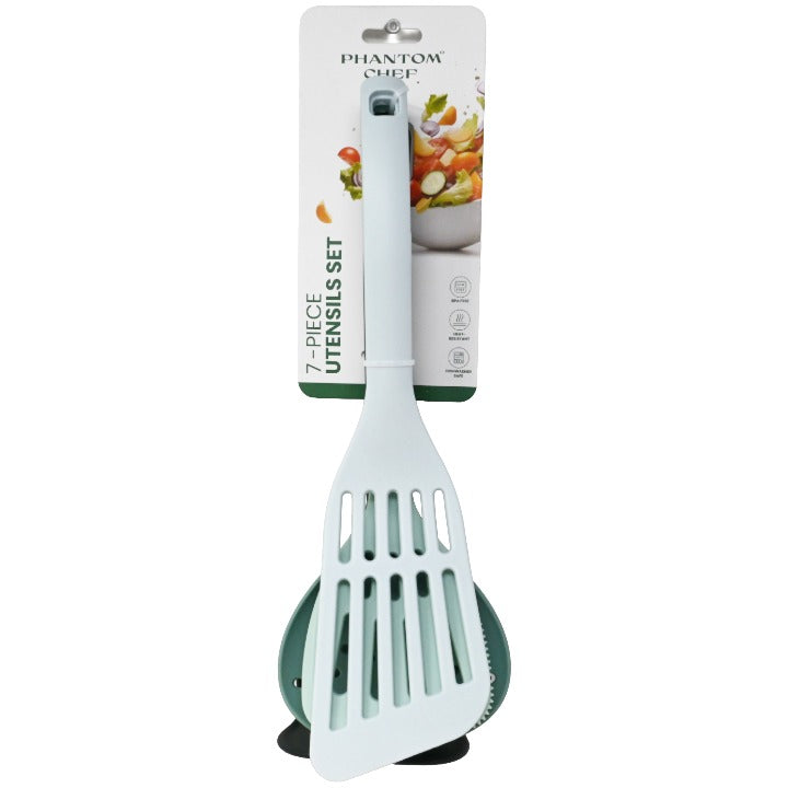 7pc Grn Cook Utensil Set C/P 6 Phantom Chef