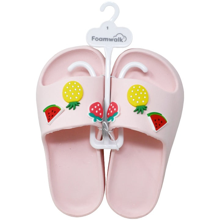 Girls Blush Eva Platform Slides C/P 12 BEBE
