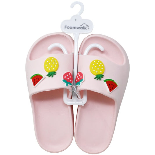 Girls Blush Eva Platform Slides C/P 12 BEBE