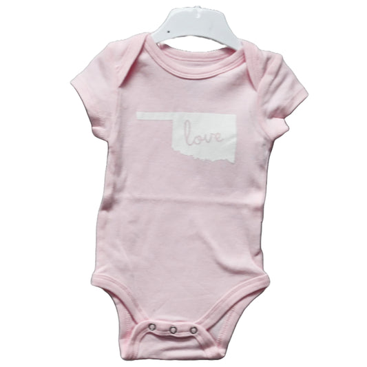 Pink Onesie, 0-3 month, Oklahoma C/P 48