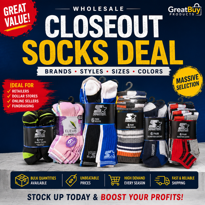 194K+ Socks - Incredible Closeout Opportunity